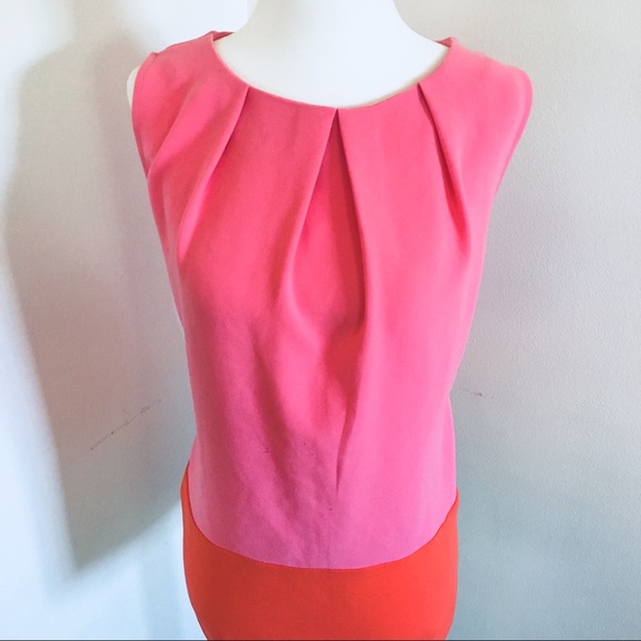 Loft Pink Tank Orange Color Block - Picture 2 of 8